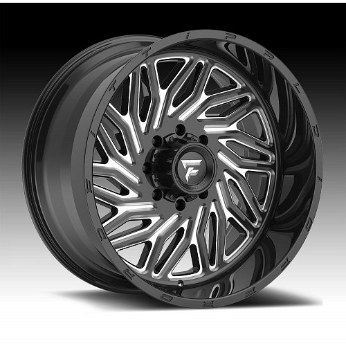 Fittipaldi Offroad FTC13 Gloss Black Milled Custom Truck Wheels 1